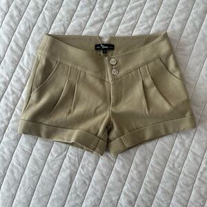 Cream wool shorts